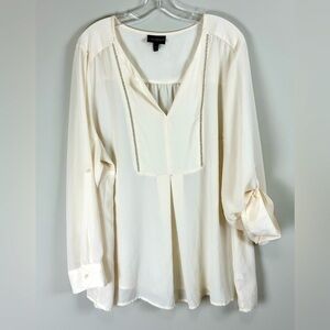 Women's Loose Fit V-Neck Blouse
